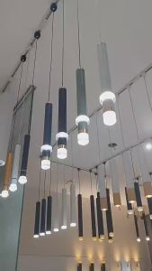 YFD Modern Minimalist Double-Headed Gold Cylinder Wall Lamp for Living Room Background Wall Corridor Bedroom Bedside Wall Lamp Fixture