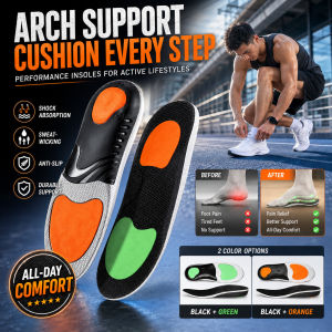 Breathable Sports Insoles Sports Breathable Shock-Absorbing Insoles Comfortable Breathable Arch Support Insoles/Shock Absorption 舒适透气足弓保护鞋垫