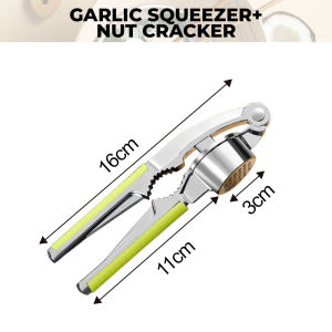 Kitchenut Garlic Squeezer Nutcracker Alat Dapur Pemerah Penekan Bawang Ginger Onion Presser Kitchen Tool 捣蒜器 压蒜器