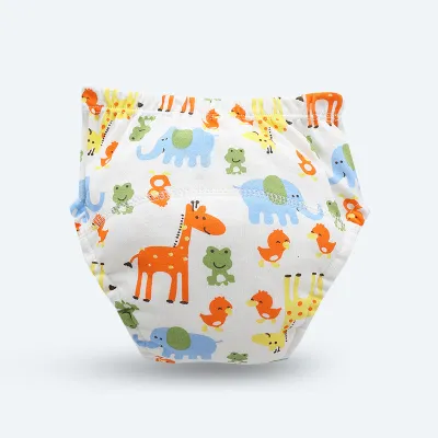 100% Cotton Baby Toilet Training Pants Kid Potty Pant 6 Layers Toddler Pull-Ups Washable Cloth Diaper