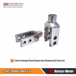 Peninggi Shock Belakang KLX 150 S L G BF D Tracker TRG Silver Chrome Bahan Besi Padat