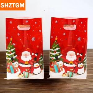 [COD] SHZTGM ถุงของขวัญคริสต์มาส10 25 50ชิ้นถุงของขวัญคริสต์มาสตกแต่งบ้านของขวัญคริสต์มาสของขวัญปีใหม่ซานตาคลอสตุ๊กตาหิมะถุงบรรจุภัณฑ์