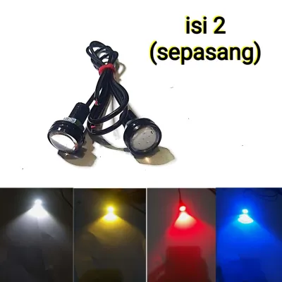 isi 2 pcs DRL LED MATA ELANG EAGLE EYE 12V 23 MM LAMPU DEKORASI MOBIL MOTOR 12 volt LAMPU LED Variasi Motor Mobil
