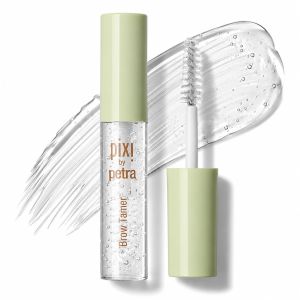 Pixi Beauty Brow Tamer Clear Eyebrow Gel Long-Wearing Translucent Brow Setting Gel with Aloe Vera and Panthenol Shapes Defines and Holds Brows Non-Crunchy Flexible Hold 4.5 ml / 0.15 fl oz
