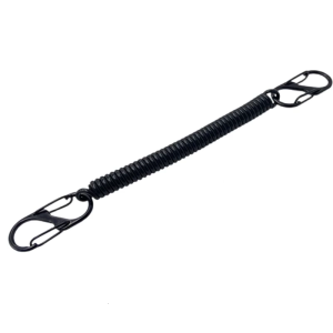 Fishing Lanyards Retractable Coiled Tethers with Carabiner Spring Elastics Rope Boating Fishing Rope Retention Rope