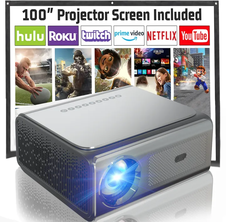 4K Projector, HDMI Electric focus Full HD Portable Wireless Projektor A8 Pro Home Theater Proyektor For Laptop,projector