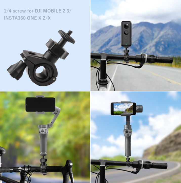For DJI Osmo Pocket 2/Pocket Bicycle Holder,Handheld Gimbal Camera Stand  Motorcycle Expansion Accessories for Gopro/Insta360 X3/ONE X 2/ONE X/DJI
