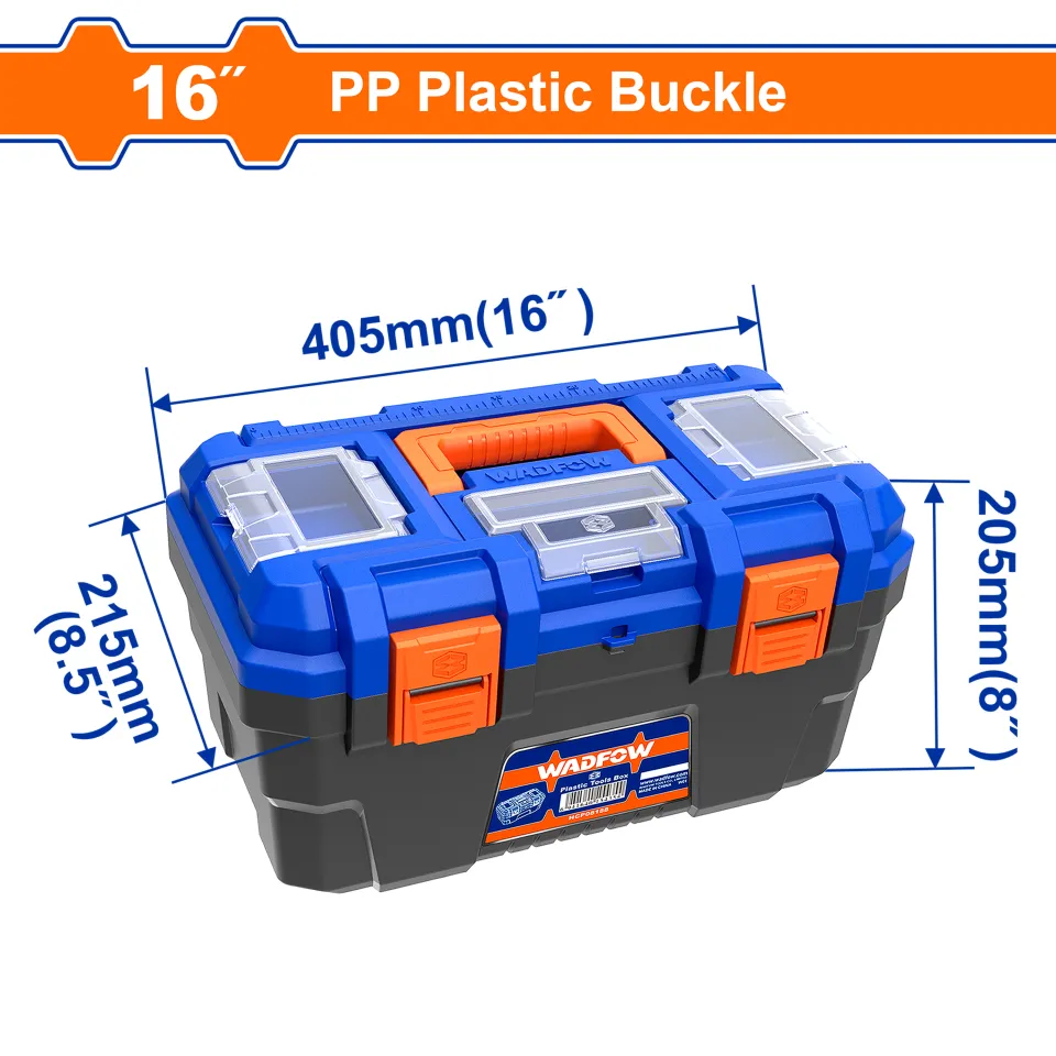 MAXIMUM Portable Plastic Tool Box w/ Removable Tray & Organizer