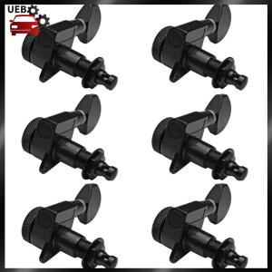 [Ueb Wholesale Mall] 6Pcs Guitar Locking Tuners Reusable Black Locking Tuners Sealed Machine Heads Tuners for Acoustic Or Electric Guitar