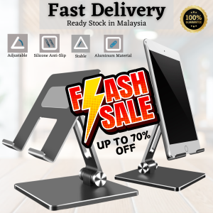 Potable & Adjustable Non-Slip Ventilated Tablet Stand Aluminium Alloy Holder (Ready Stock)