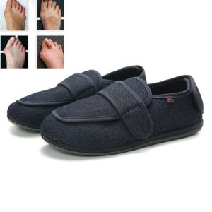YuanLan 2023 Mens Diabetic Slippers Edema Shoes with Adjustable Closures Extra Wide Width Terrific For Elderly Swollen Feet soft comfy sole