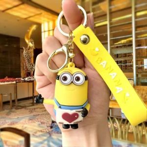 Gantungan Kunci Karakter Kartun Minion Banana Lucu Keychain Tas Sekolah Ganci Mobil Motor Premium Pvc Quality
