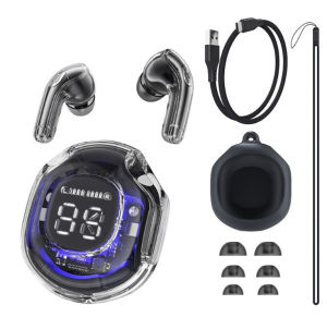 HLstar® 【Buy 1 Get 3 Freebies】T8 Premium Wireless Bluetooth Earphone Colorful With Lanyard/Case/LED HiFi Noise Cancelling TWS Earphon Transparent Earbuds Headset Earfon Touch Control