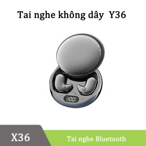 Tai nghe không dây Bluetooth Y36 OWS Tai nghe nhét tai Tai nghe không dây V5.3 Tai nghe ngủ Chống ồn Nhỏ và Nhẹ Màn hình kỹ thuật số