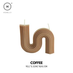 Homlly Candii Minimalist S Shape Soy Wax Decorative Aroma Decor Candle