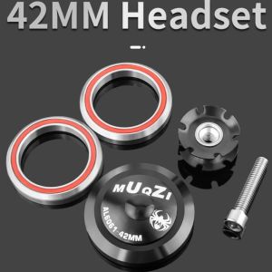 VBNFH 1 1/8 ไม่มีเกลียว ชุดหูฟังจักรยานถนน ตะเกียบตรงขนาด 28.6 มม. 42 มม. ชุดหูฟังแบบรวมกึ่ง ชุดชาม ป้องกันทราย ชุดหูฟังแบบสองแบริ่ง น้ำประปาจักรยาน