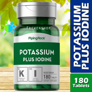 POTASSIUM PLUS IODINE 180 Tablets Potassium Chloride / Iodide Supplement