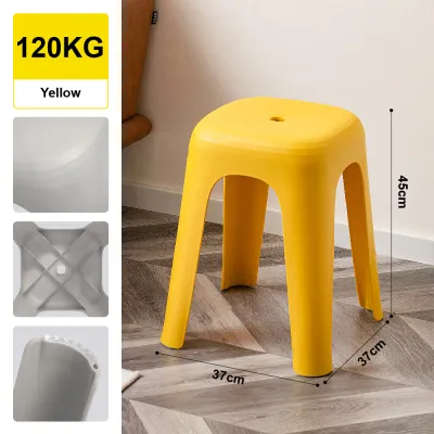 Citylife Stackable Thick Plastic Stool Hold Up 120kg Multicolor Portable Home Kitchen Dining Chair