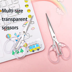 Transparent Mini Scissors Clear Aesthetic Handmade Craft Paper Cutter Office Use