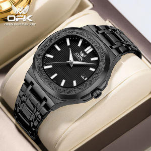 OPK Watch For Men Waterproof Original Relo Calendar Luminous Stainless Steel Fashion Mens Watches With Box