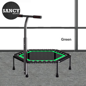 Sancy Trampoline Fitness Jumping Cardio Trainer Home Max Capacity Up to 300KG Exercise Gym Fitness Trampoline Kid And Adult With Armrest Exercise
