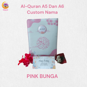 Al-Quran Terjemahan Non Terjemahan Custom Nama Ukuran A5 Dan A6 Kaleb Resleting - Istiqomah