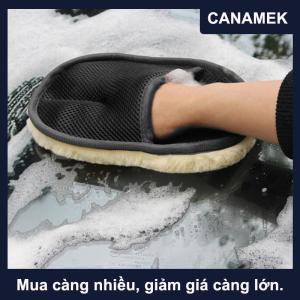 【CANAMEK】 Kính bụi hộ gia đình găng tay san hô Fleece nhung xe làm sạch miếng bọt biển rửa găng tay