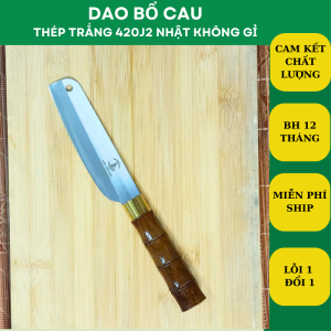 Dao nhà bếp Dao bổ cau gọt hoa quả thép trắng không gỉ được rèn từ thép 420J2 của Nhật - Mã HQ