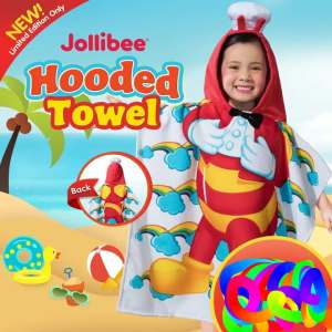 Jollibee Hooded Towel Kiddie Robe Rare Collectible