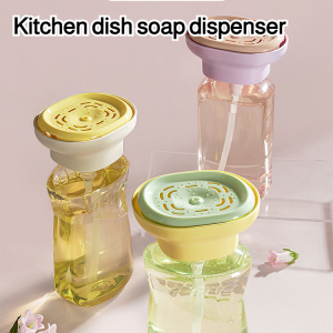 【One-touch cleaning】Kitchen dishwashing liquid dispenser Kitchen Soap Dispenser Clean Storage Dishwasher Press Dishcloth Sink Soap Dispenser