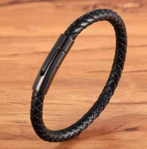 Quality Leather Bracelet for Men Women Stainless Steel Accessories Braid Style Bangles Birthday Part