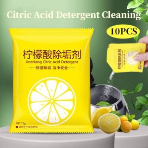 10pcs Citric Acid Detergent Cleaning Water Kettle Water Dispenser Scale Cleaner Pots Teapot Cleaning Powder