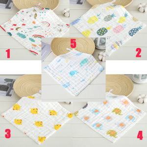 5 Pcs 6 Layers Baby Handkerchief Bib Infant Saliva Towel Newborn Face Bath Towel Cotton Sapu Tangan Baby Face Towel 30X30Cm