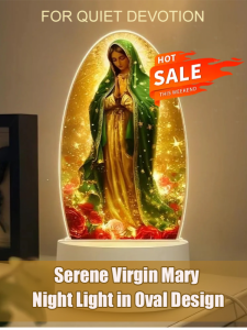 ⚡LazFlash⚡TOP1🎯 Prayer for the Virgin Mary Acrylic Ambient Light Acrylic Illuminated Ornament Home Decor Prayer Lamp
