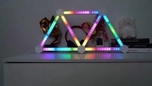 Smart Wall Light Wall Night Light Smart WiFi LED Wall Lights RGB Dimmable Music Sync Atmosphere Night Light Remote Backlight Bedroom Decor Ambient Lighting Color Changing