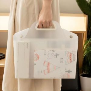 ZG285 หลายสี ล้างโฟลเดอร์โปรเจ็กต์ ไม่ซึมน้ำ องค์กรแบบพกพา กระเป๋าเก็บไฟล์ แบบเรียบง่าย ความจุขนาดใหญ่ แฟ้มเอกสาร สำหรับโรงเรียน