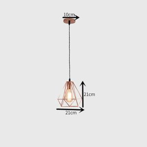 Ceiling Pendant Light Nordic Rose Gold Iron Cage Led Pendant Lights Loft Hanging Lamp For Kitchen Restaurant Living Room Lustres Lampe SuspensionFast shipping