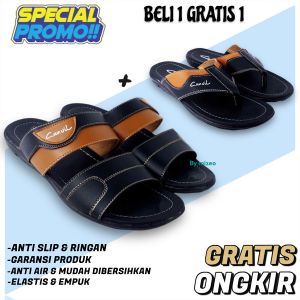 SANDAL JAPIT SELOP CANVIL PRIA DEWASA CASUAL VIRAL BUY 1 GET 1