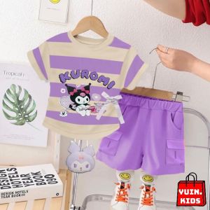 Setelan Anak Perempuan Karakter Kuromi Usia 1-10 Tahun