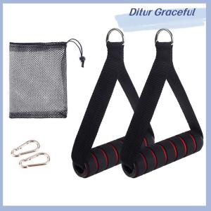 Ditur D-ring kim loại phòng tập thể dục xử lý Grip Workout Heavy Duty Cáp máy xử lý với Hook cho yoga tập thể dục Workout Power Bands phòng tập thể dục