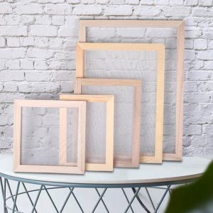 IIE Ancient DIY Handcraft Art Crafts Wooden Recycling Wooden paper holder Paper Making Screen Screen Frame Mould Screen Frame