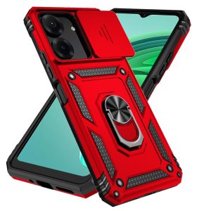 Camera Protect Casing For Xiaomi POCO C65 C 65 POCOC65 Redmi 13C 13 C Redmi13C 4G 2023 Phone Case Anti-Knock Shockproof Bumper Ring Holder Slide Windowr Back Cover