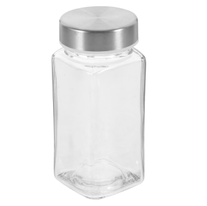 Square Seasoning Glass Bottle with Bamboo Cover Spice Jar Spice Organize Container 120ml Kitchen Storage Spice Organizer