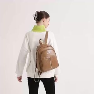 JNK #V1 Womens Fashionable Leather Backpack Casual Vintage Bag