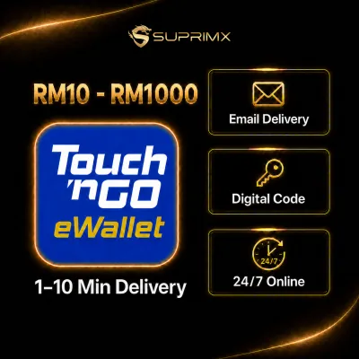 TNG Reload PIN RM10-RM1000 | Touch n Go eWallet ePIN Top Up Code | Instant Email Delivery 24/7 ⚡
