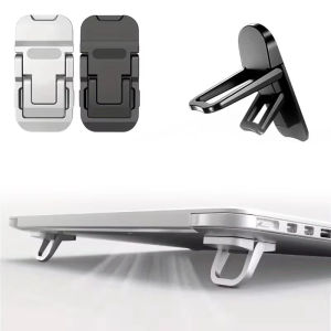 2PCS Mini Foldable Laptop Stand Laptop Phone Cooling Stereoscopic Desktop Height Raising Stand Foot Invisible Stand