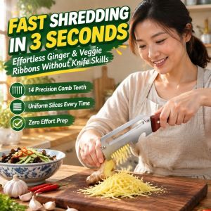 3-In-1 Stainless Steel Slicer and Peeler Durable Kitchen Peeling Tool  Shredder Bottle Opener Wooden Handle Kitchen Tool