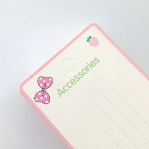 Minwen 50PCS Pink Bow Display Cards For Hair Claw Clip Paper Card Headdress Package Card Hair Decoration DIY Jewelry Package Cardboard