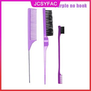 JCSYFAC 3pcs tạo kiểu tóc lược tóc bàn chải thiết lập trêu chọc cạnh bàn chải rat đuôi lược cho xoăn Thẳng ướt Khô dài bắn tóc