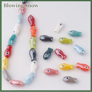 Blowing 10ชิ้นลูกปัดปลาขนาดเล็กย้อนยุคเสน่ห์ลูกปัดหลวมเซรามิกสเปเซอร์สำหรับทำเครื่องประดับงานฝีมือทำด้วยมืออุปกรณ์เสริมสร้อยข้อมือ DIY